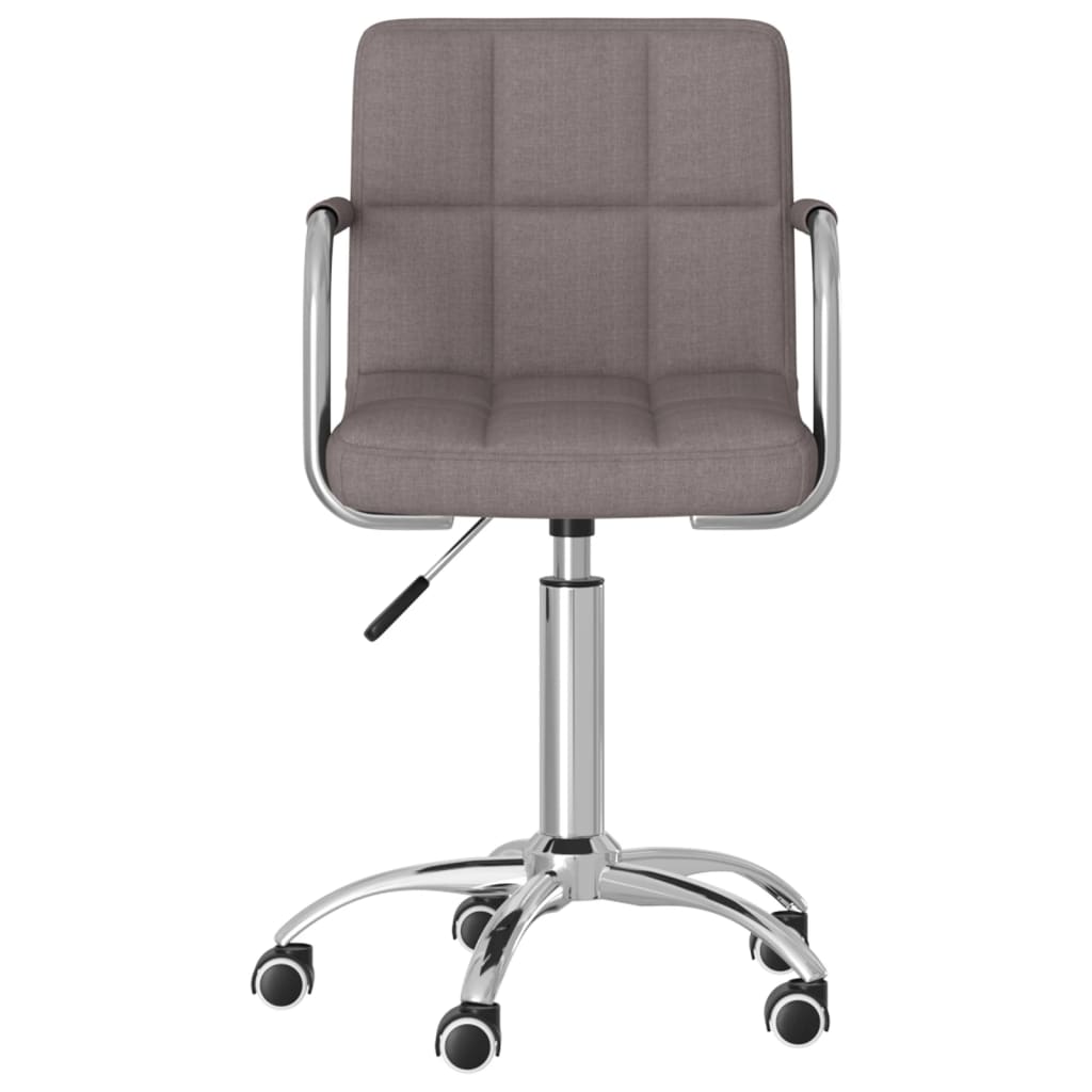 Chaise de bureau pivotante en tissu taupe