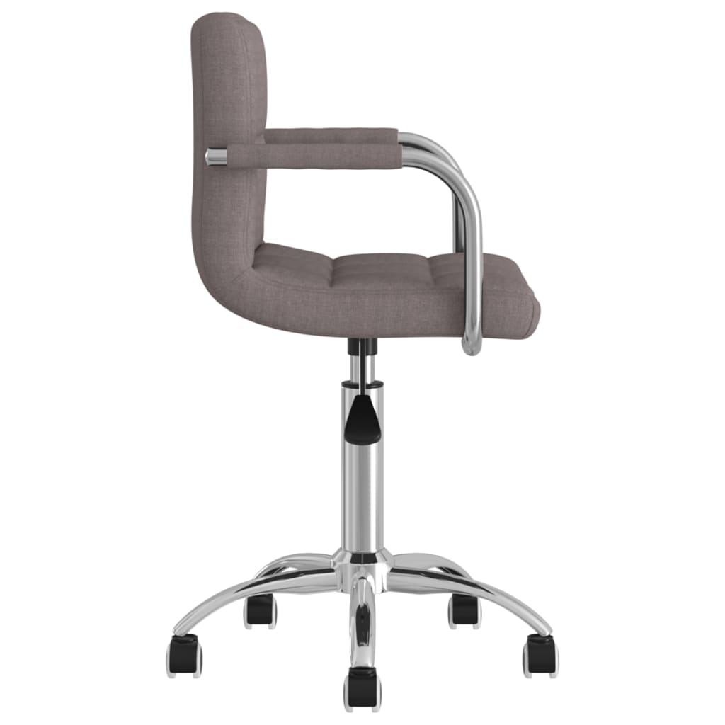 Chaise de bureau pivotante en tissu taupe