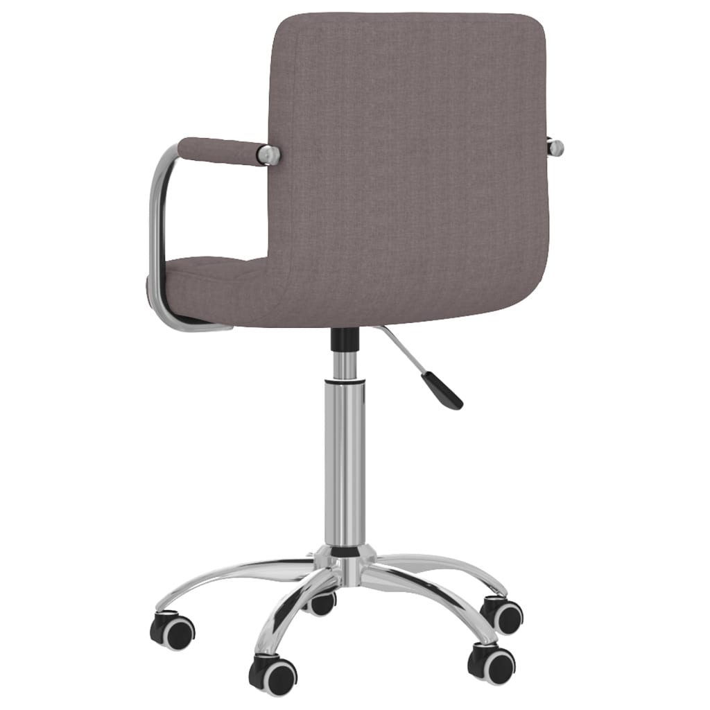 Chaise de bureau pivotante en tissu taupe