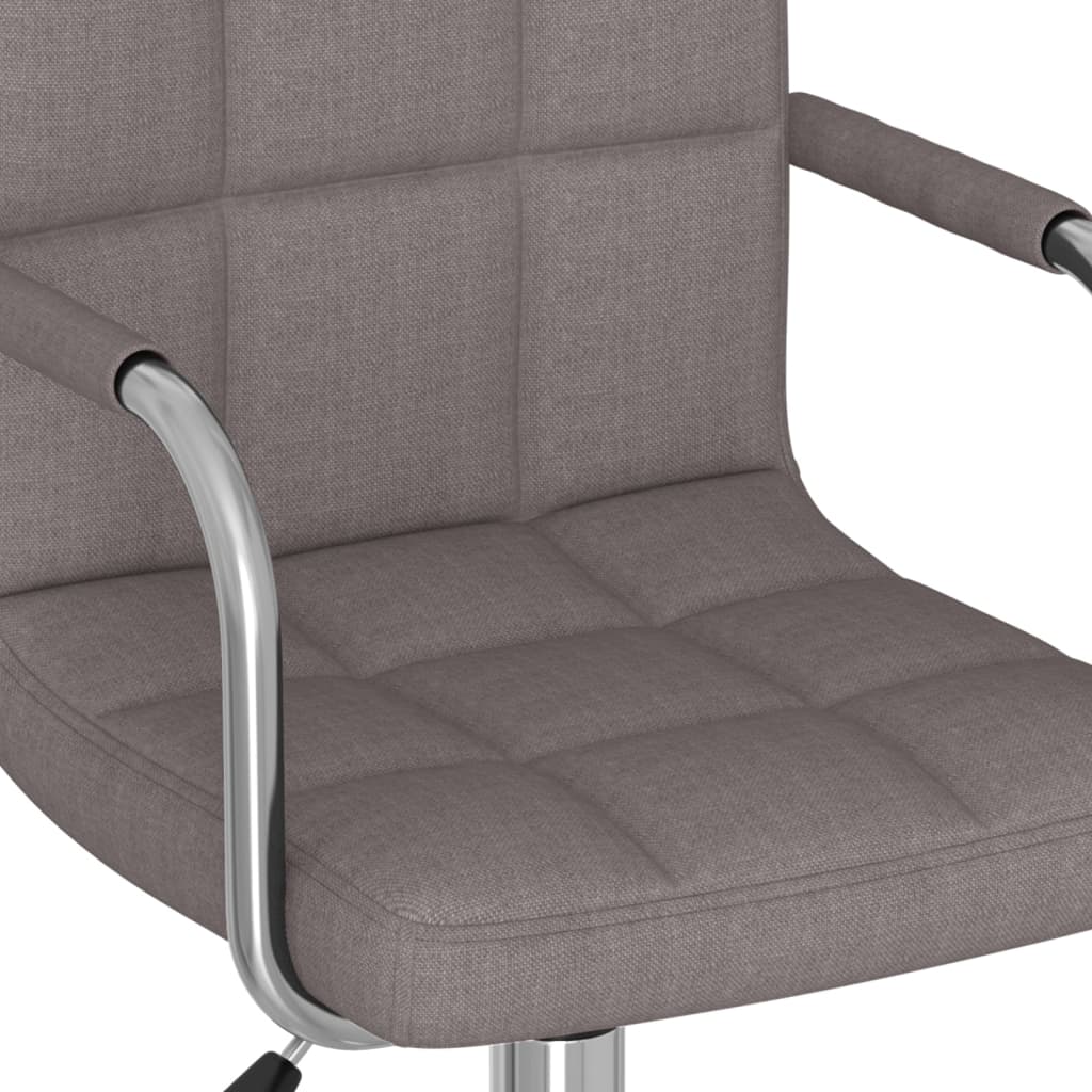 Chaise de bureau pivotante en tissu taupe