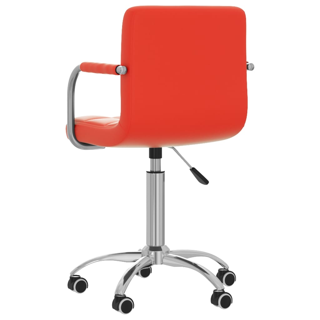 Bürostuhl Drehbar Rot Kunstleder