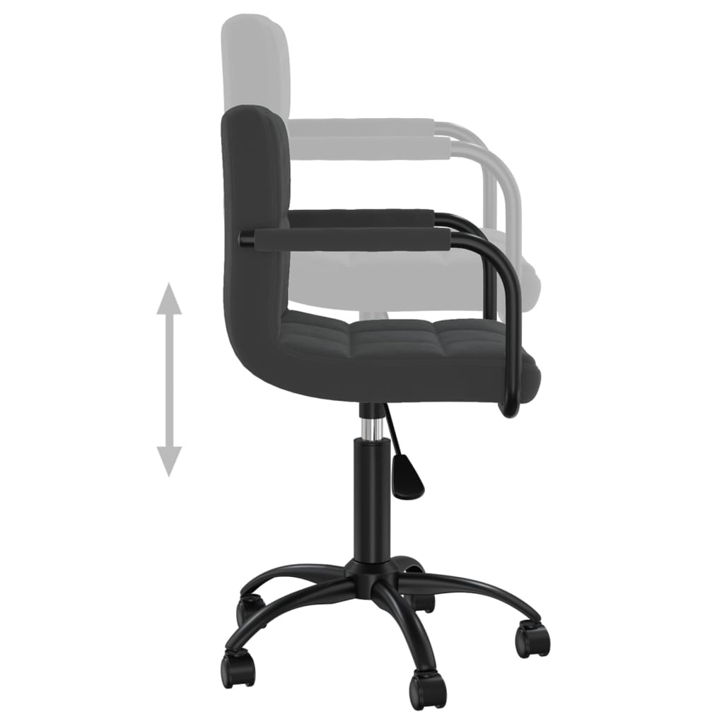 Dining Chairs 2 pcs. Swivel Black Velvet