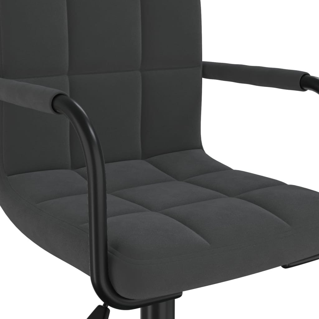 Dining Chairs 2 pcs. Swivel Black Velvet