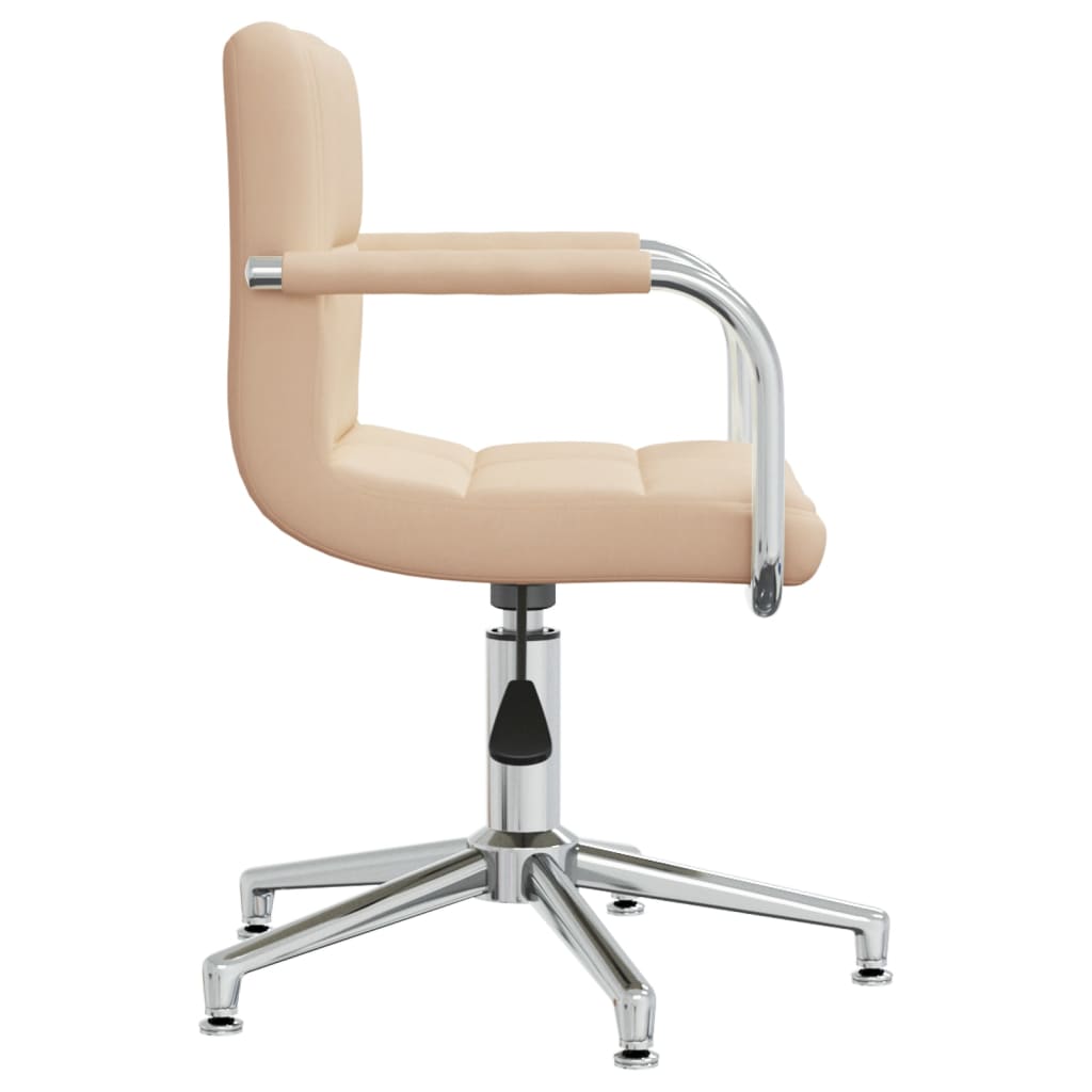 Drehbare Esszimmerstühle 2 Stk. Creme Stoff