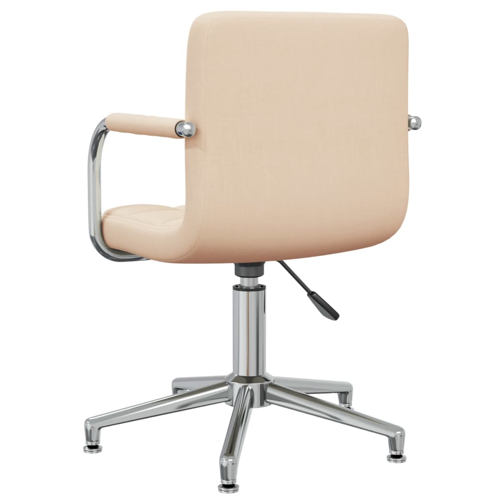 Drehbare Esszimmerstühle 2 Stk. Creme Stoff