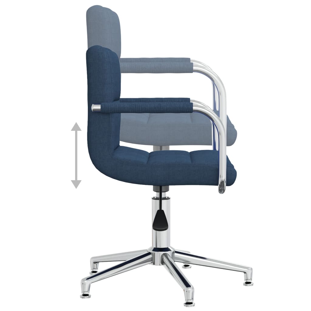 Drehbare Esszimmerstühle 2 Stk. Blau Stoff