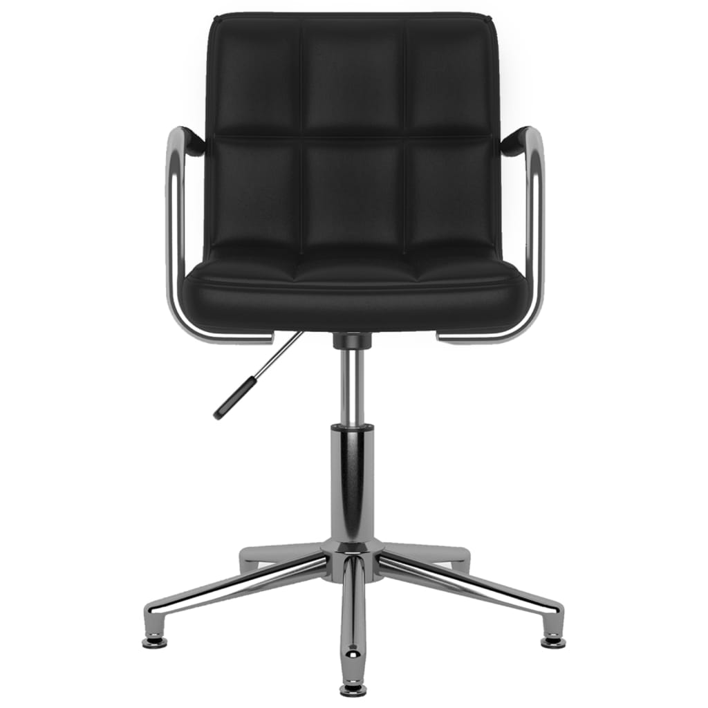 Dining chairs 2 pcs. Swivel black faux leather