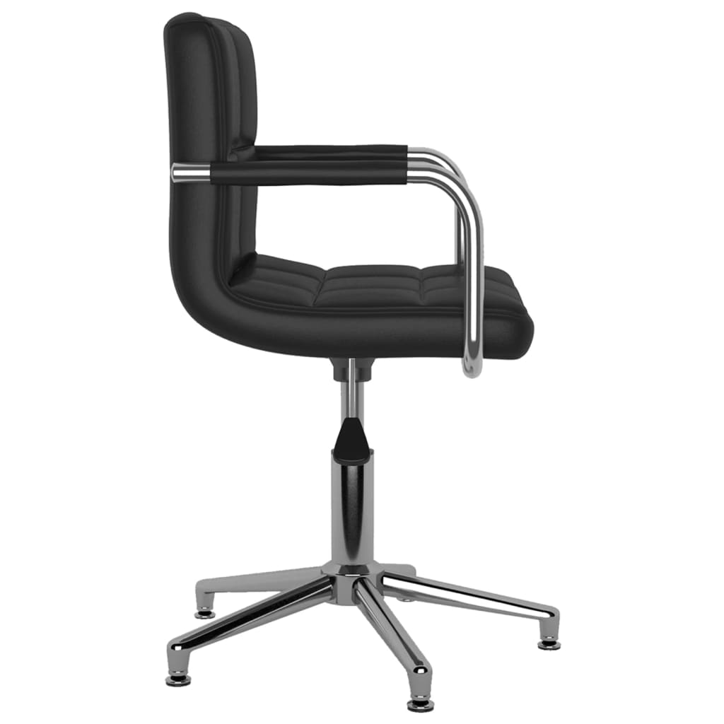 Dining chairs 2 pcs. Swivel black faux leather
