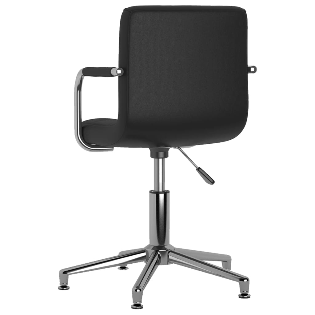 Dining chairs 2 pcs. Swivel black faux leather