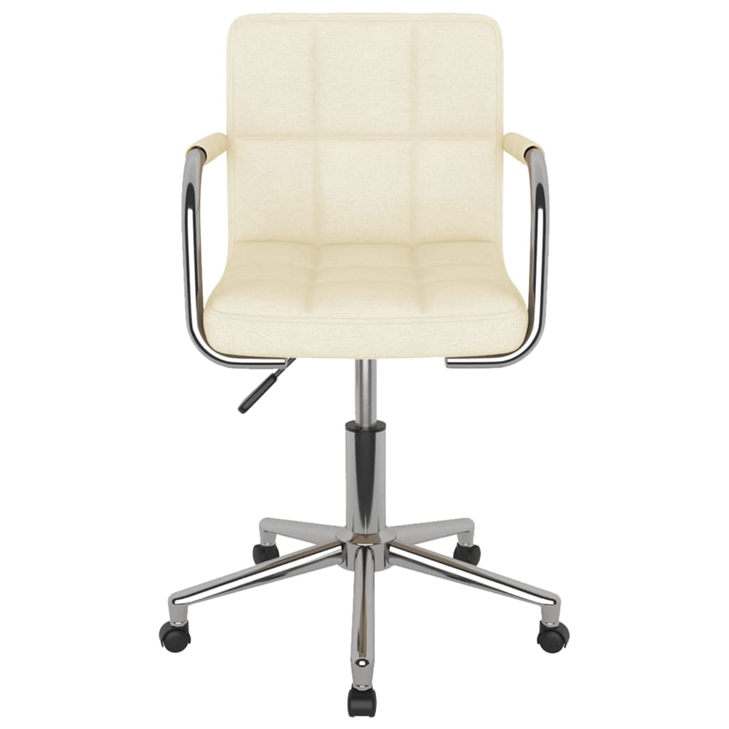 Office chair swivel cream fabric