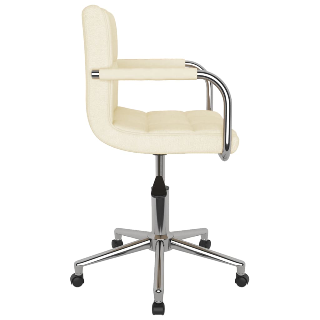 Office chair swivel cream fabric