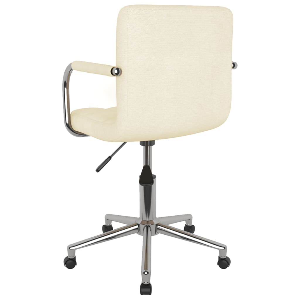 Office chair swivel cream fabric