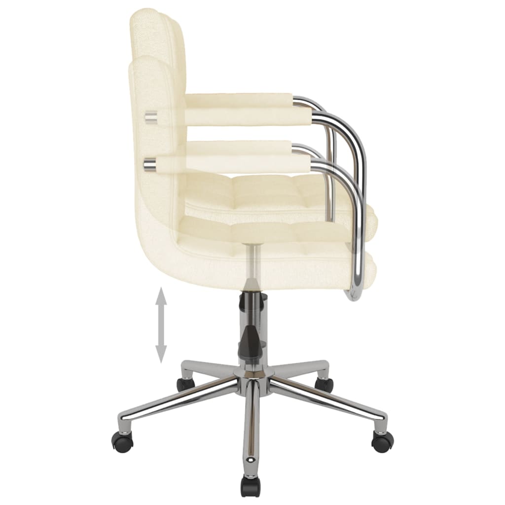 Office chair swivel cream fabric