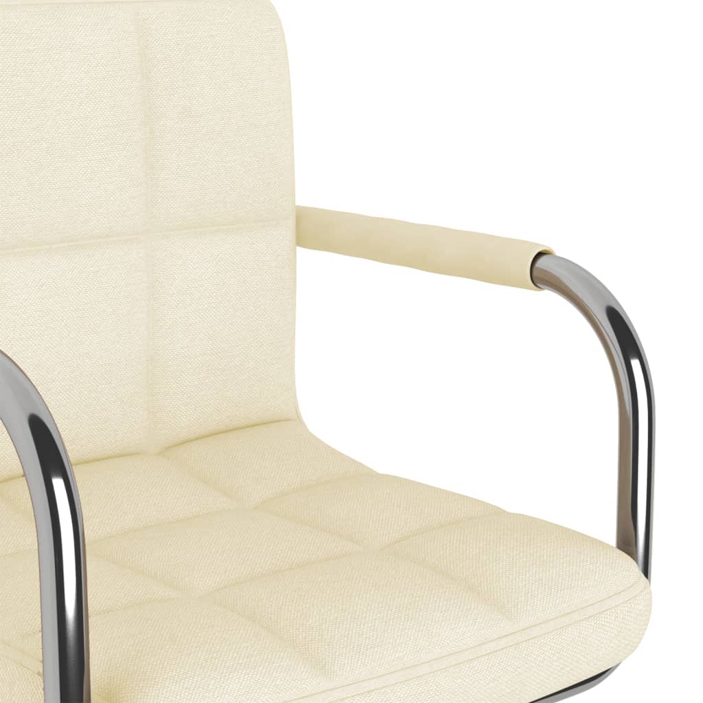 Office chair swivel cream fabric