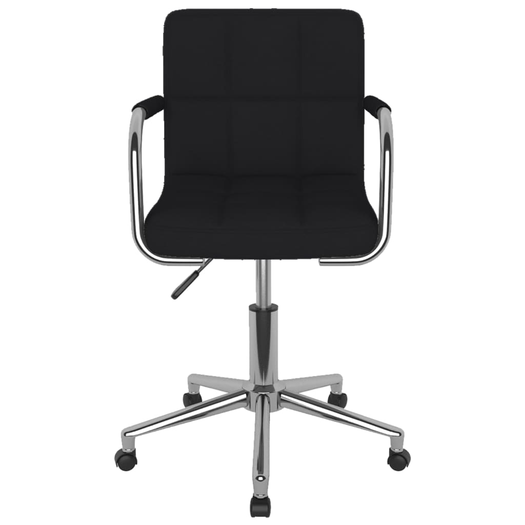 Chaise de bureau pivotante en tissu noir