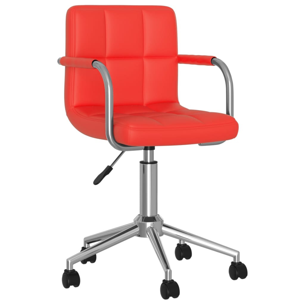 Bürostuhl Drehbar Rot Kunstleder