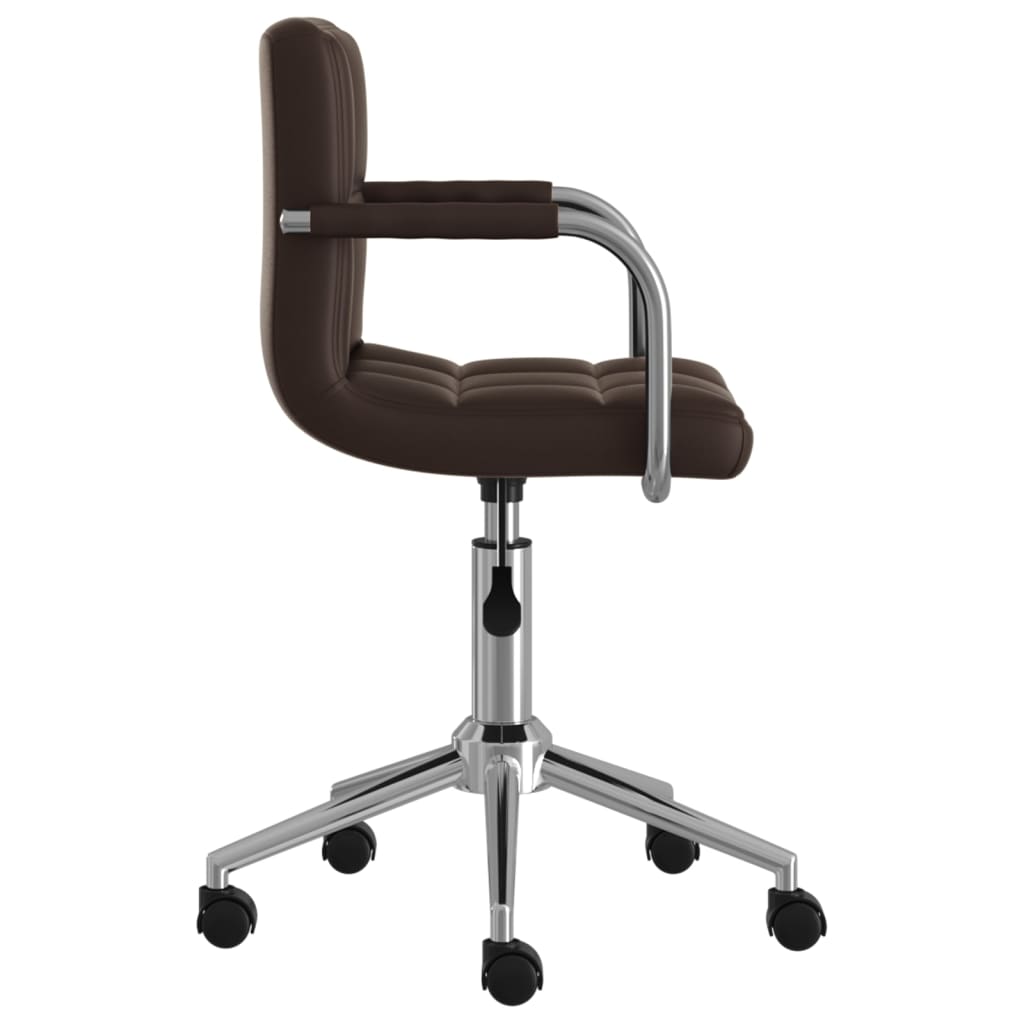 Bürostuhl Drehbar Braun Kunstleder