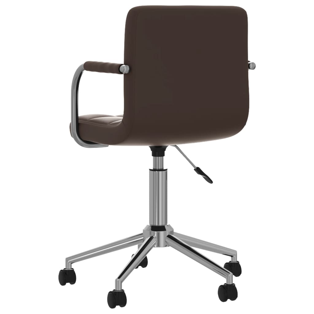 Bürostuhl Drehbar Braun Kunstleder
