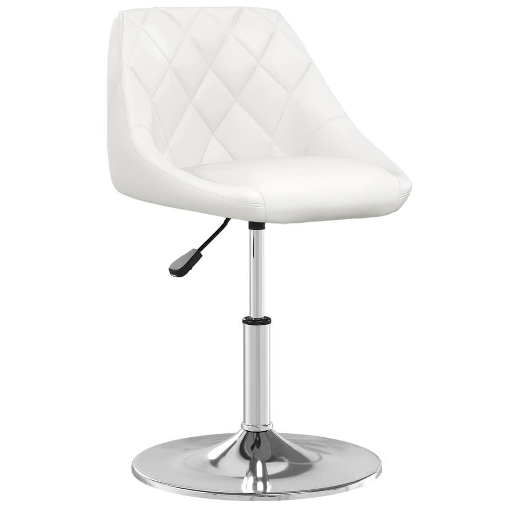 Dining chair white faux leather