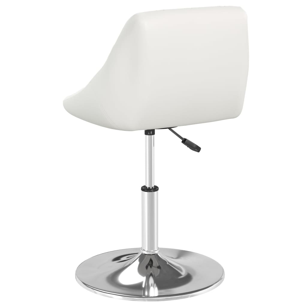Dining chair white faux leather