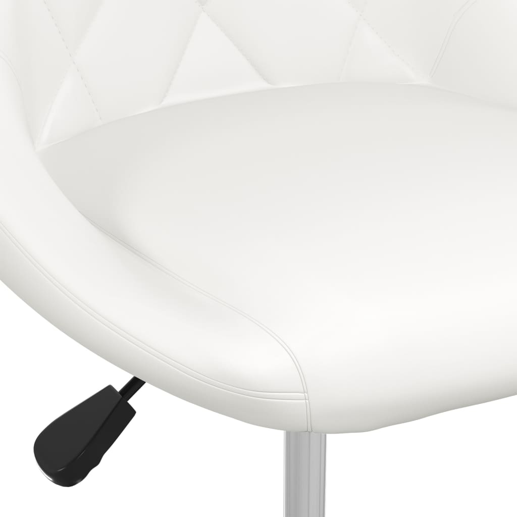 Dining chair white faux leather