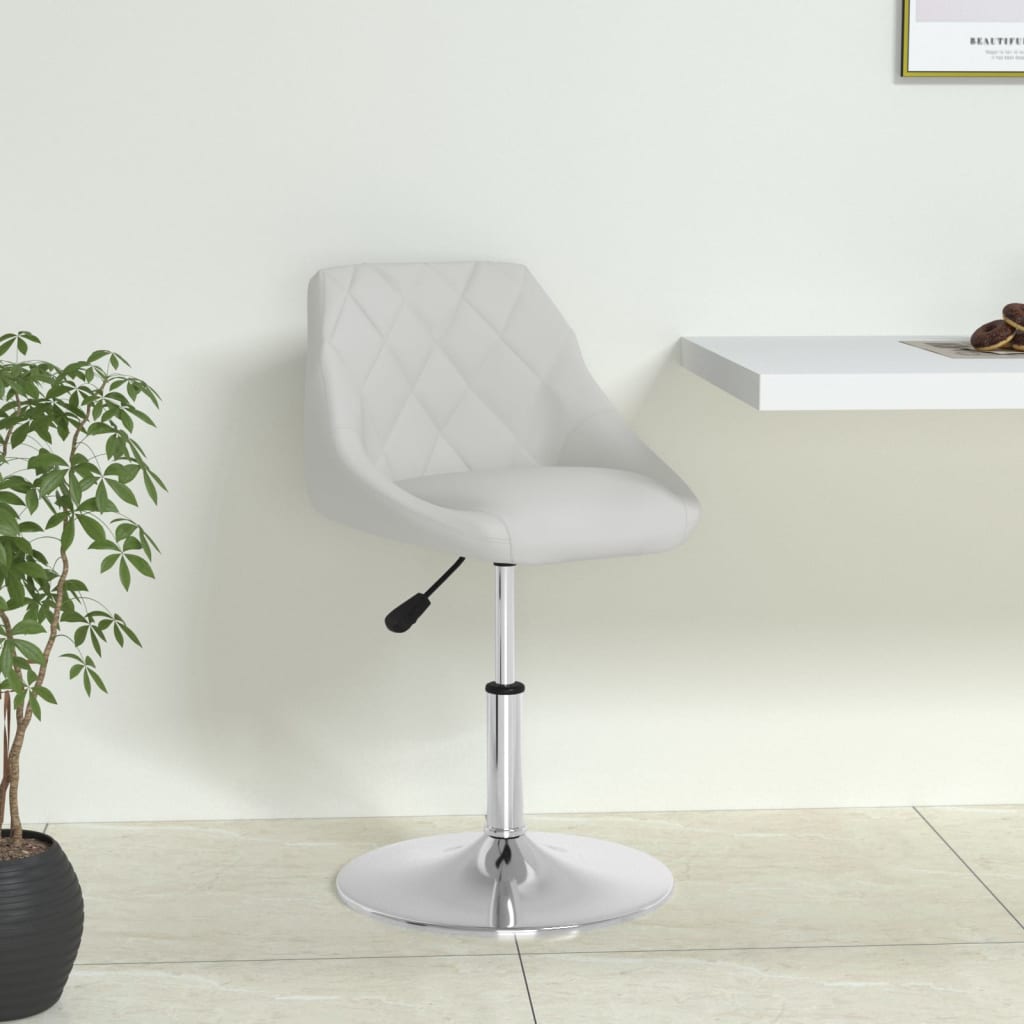 Dining chair white faux leather