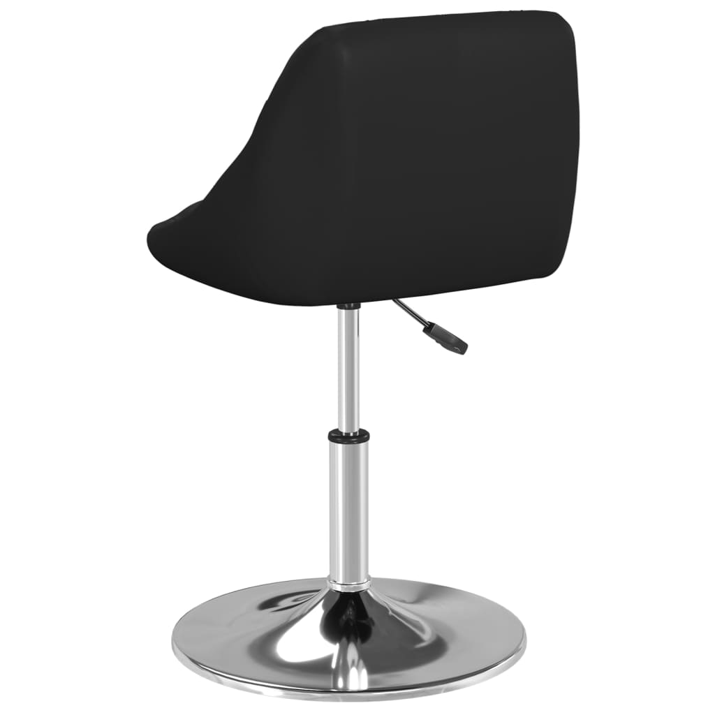 Dining chair black faux leather