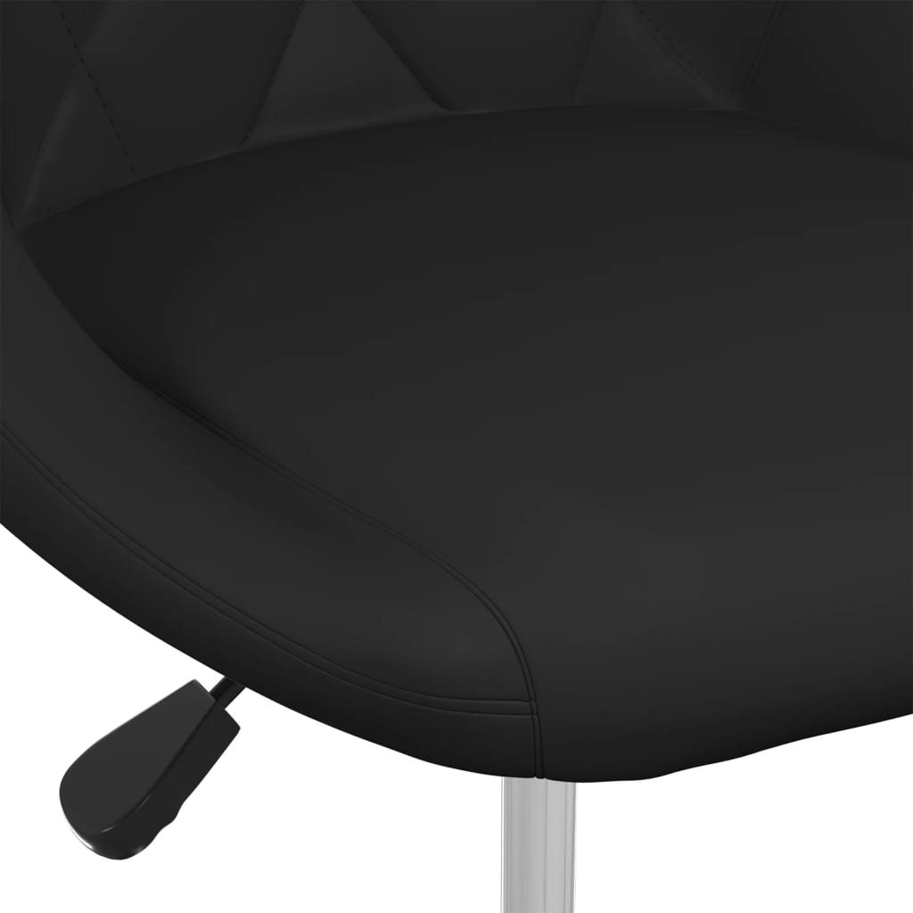 Dining chair black faux leather