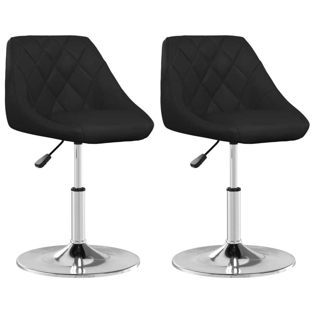 Dining Chairs 2 pcs. Black Faux Leather