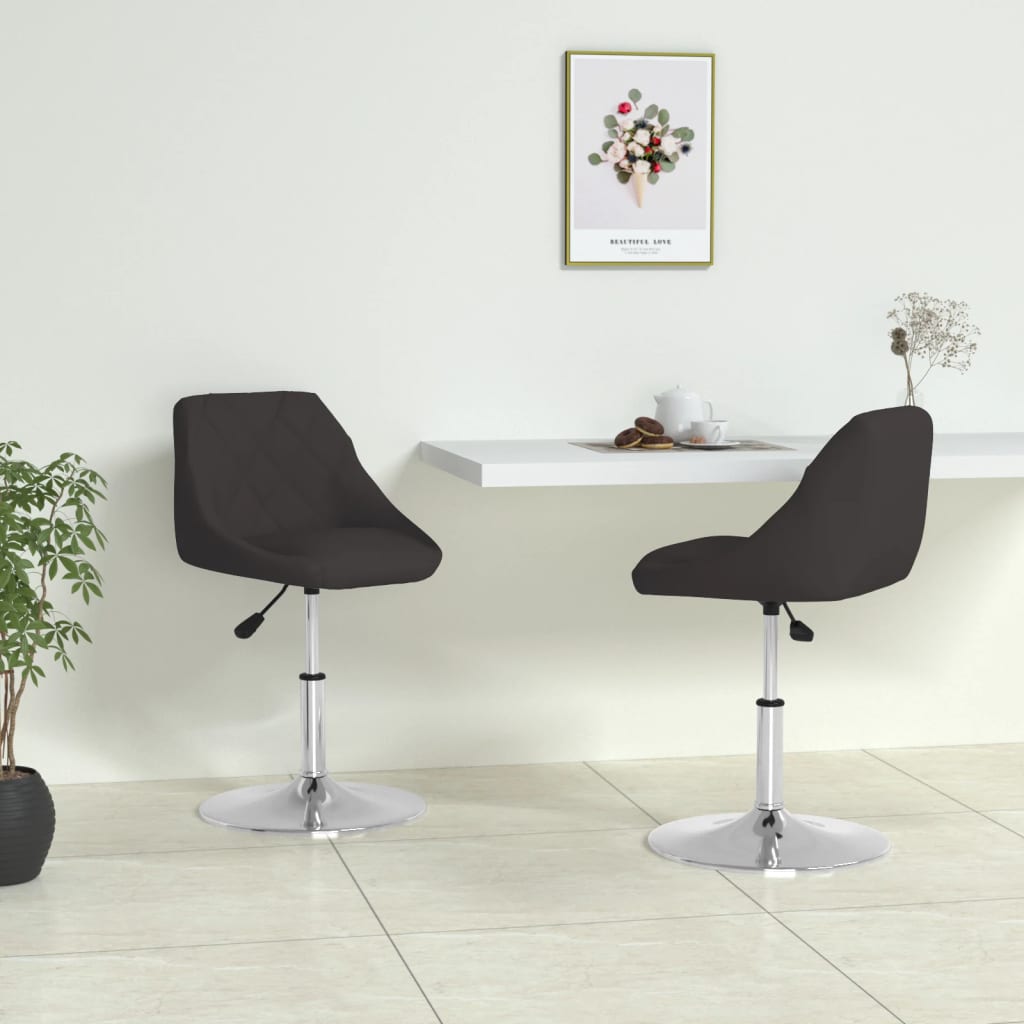 Dining Chairs 2 pcs. Black Faux Leather