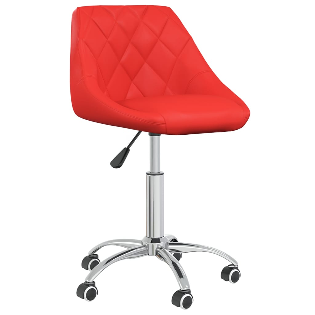 Bürostuhl Drehbar Rot Kunstleder