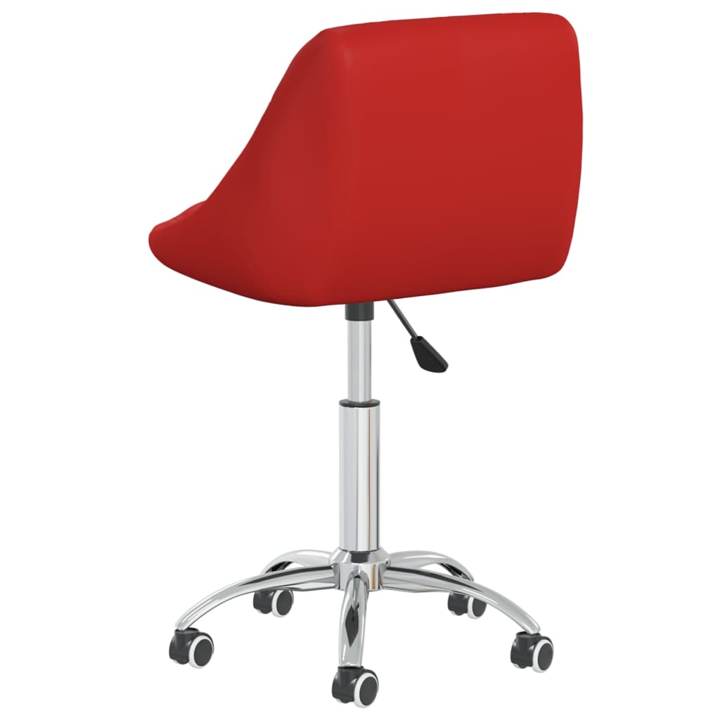 Bürostuhl Drehbar Weinrot Kunstleder