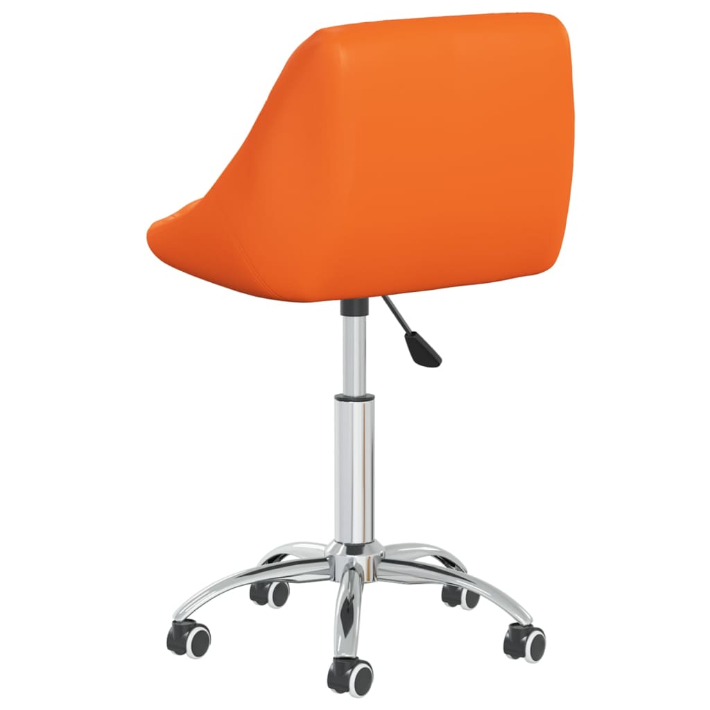 Bürostuhl Drehbar Orange Kunstleder