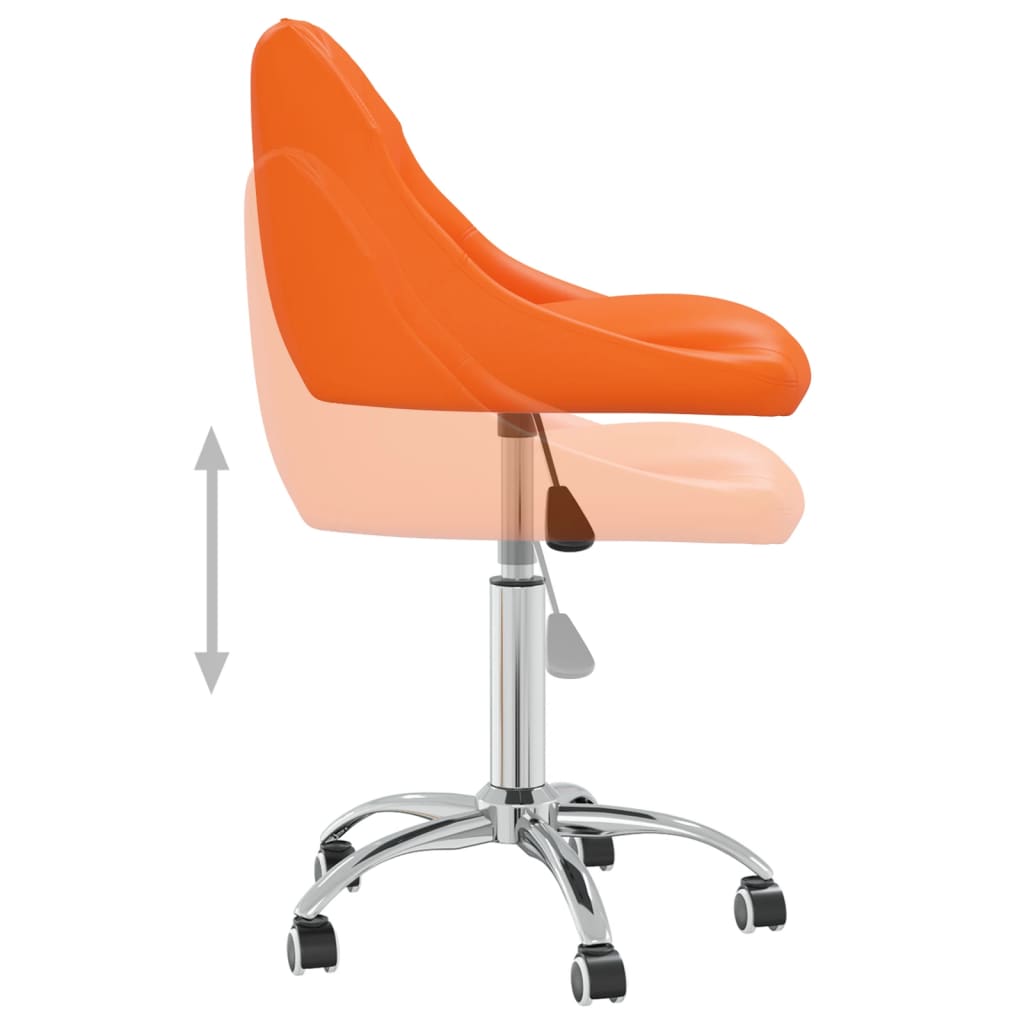 Bürostuhl Drehbar Orange Kunstleder