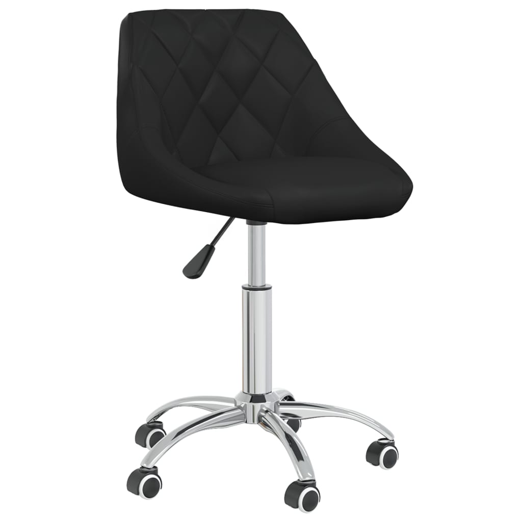 Dining chairs 2 pcs. Swivel black faux leather