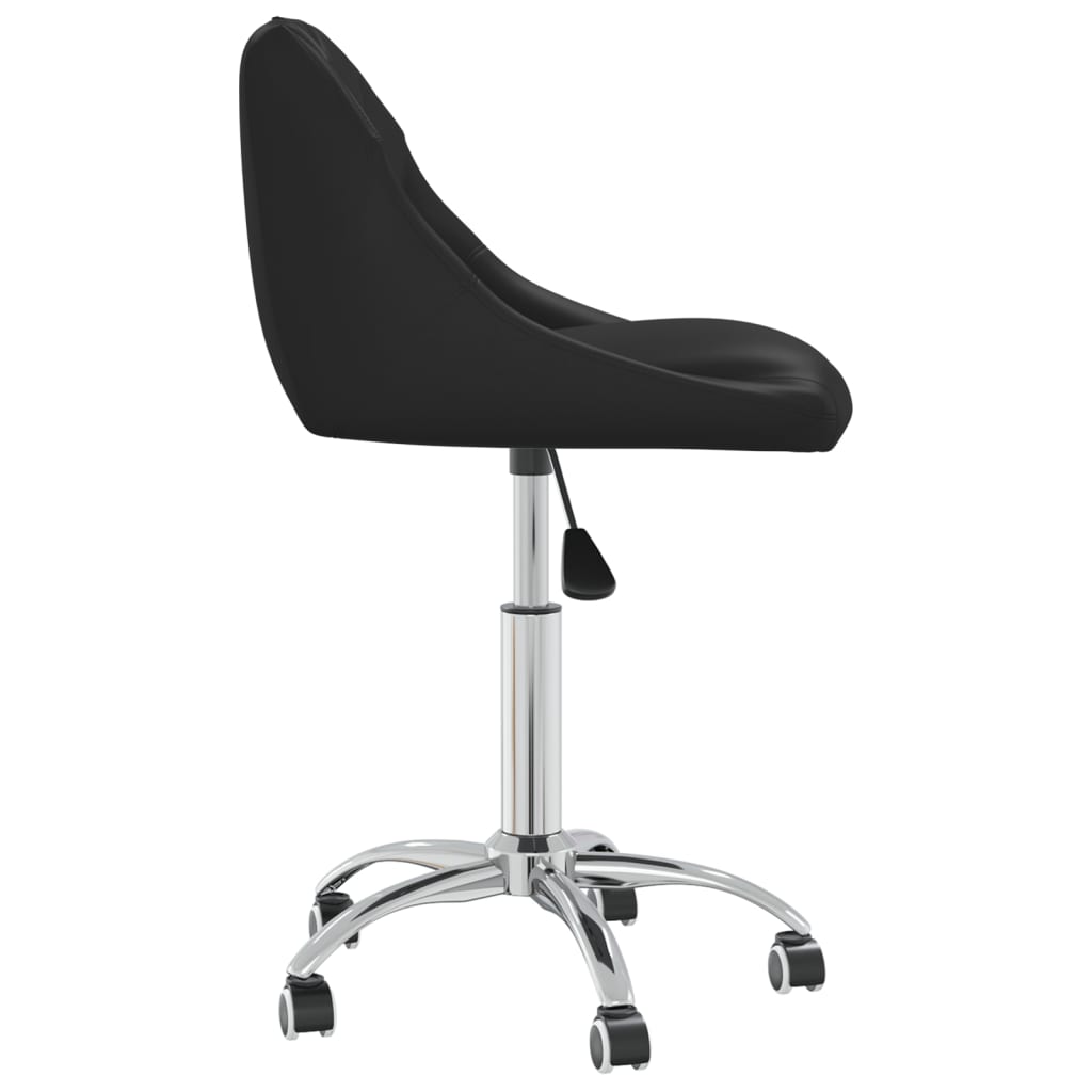 Dining chairs 2 pcs. Swivel black faux leather