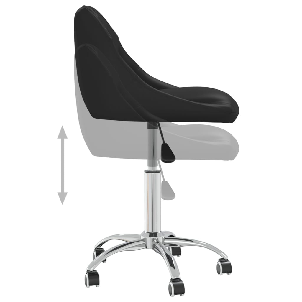 Dining chairs 2 pcs. Swivel black faux leather