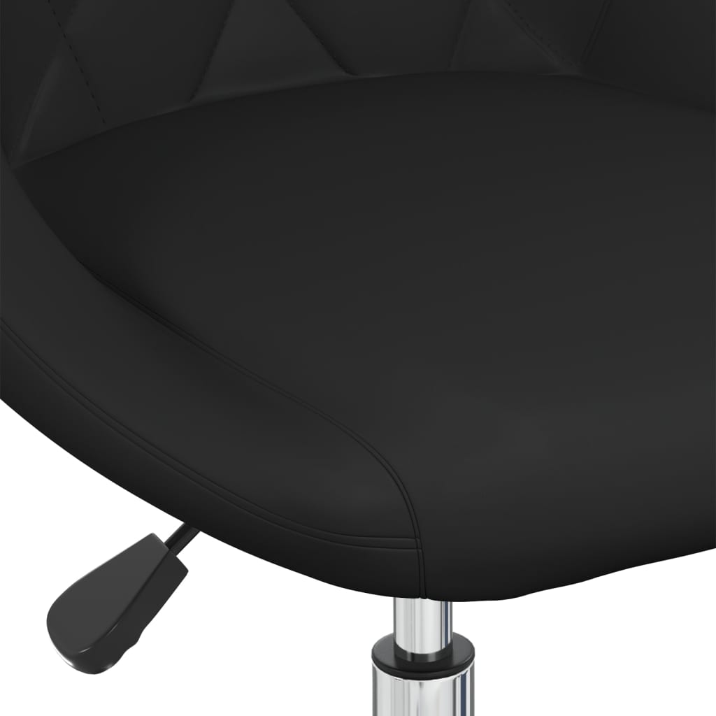 Dining chairs 2 pcs. Swivel black faux leather