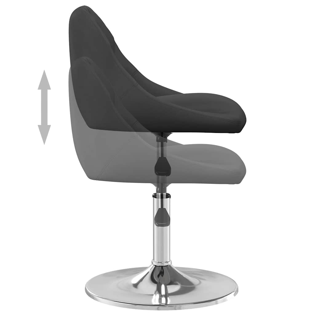 Dining Chairs 2 pcs. Swivel Black Velvet