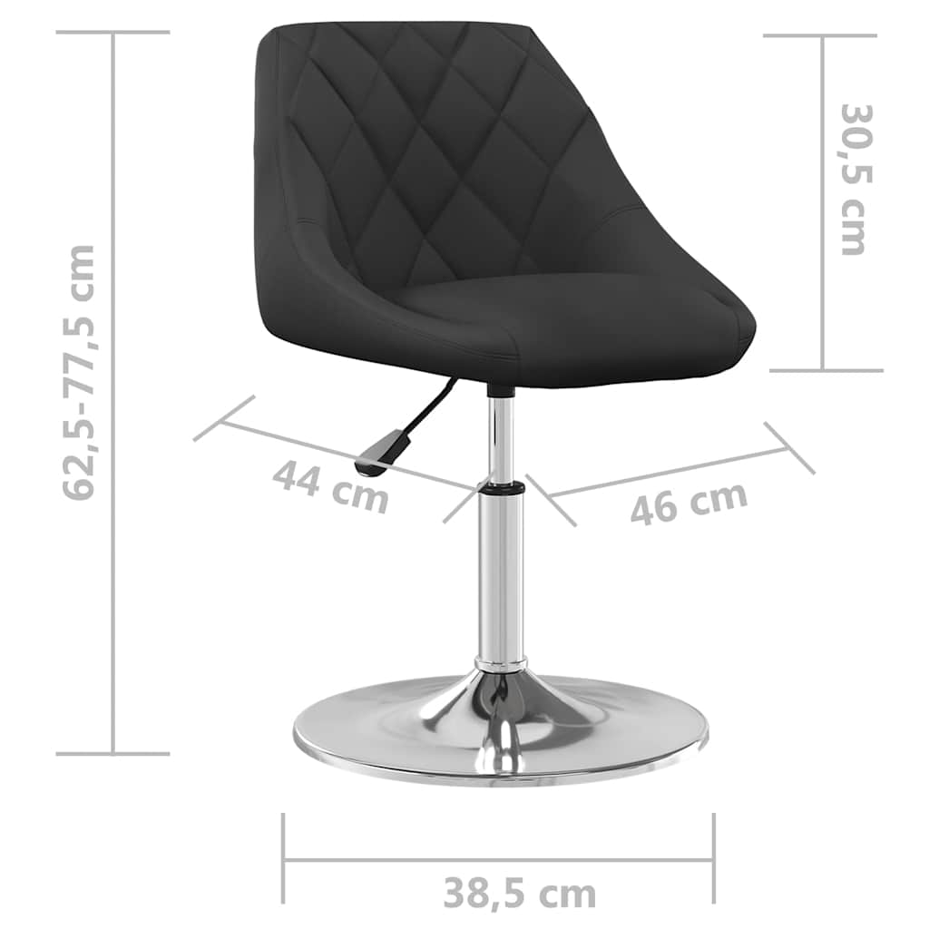Dining Chairs 2 pcs. Swivel Black Velvet