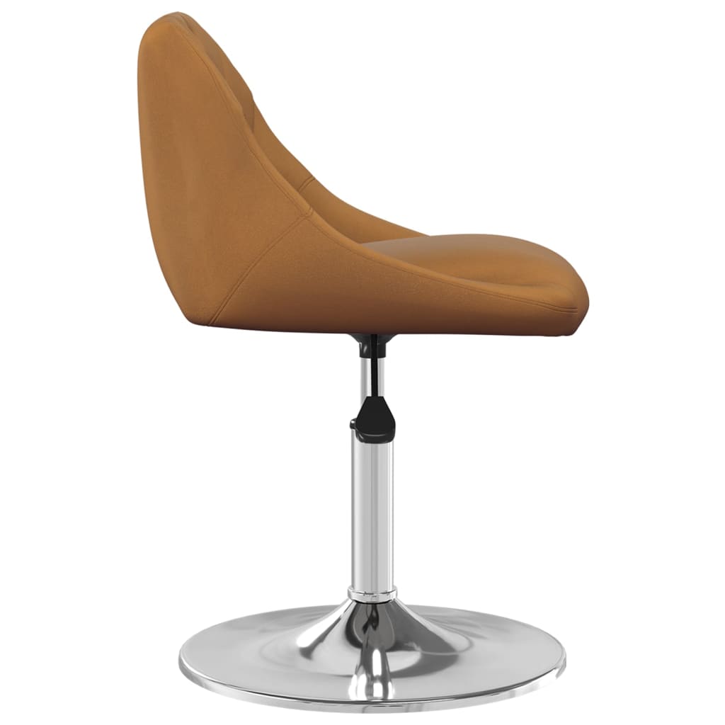 Dining Chairs 2 pcs. Swivel Brown Velvet