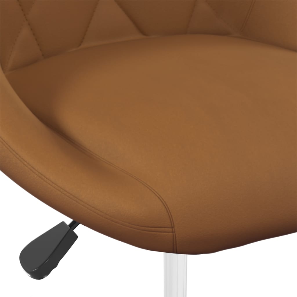 Dining Chairs 2 pcs. Swivel Brown Velvet