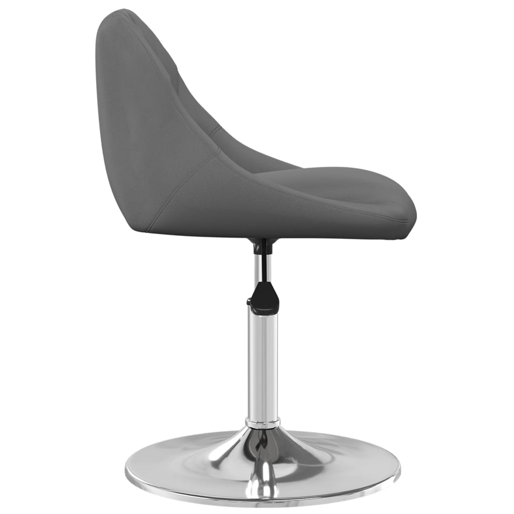 Dining Chairs 2 pcs. Swivel Dark Grey Velvet