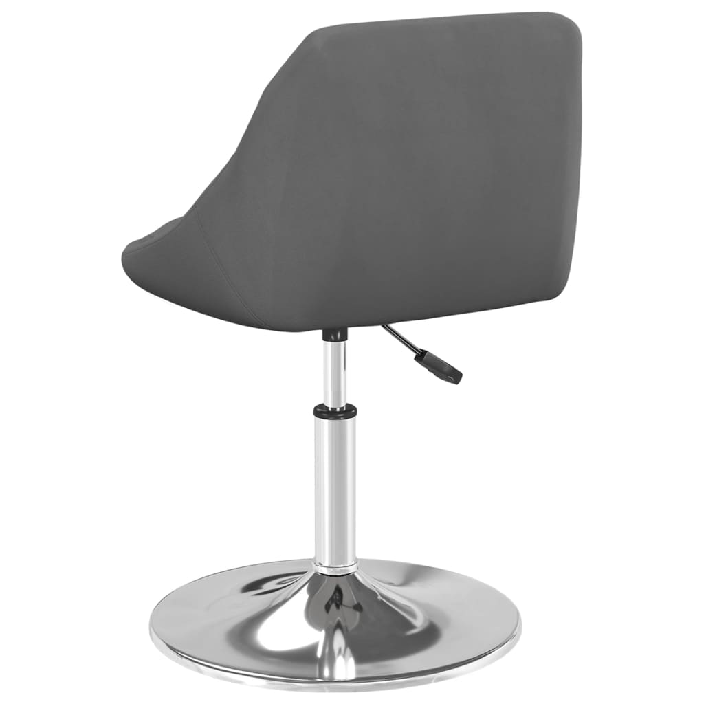 Dining Chairs 2 pcs. Swivel Dark Grey Velvet