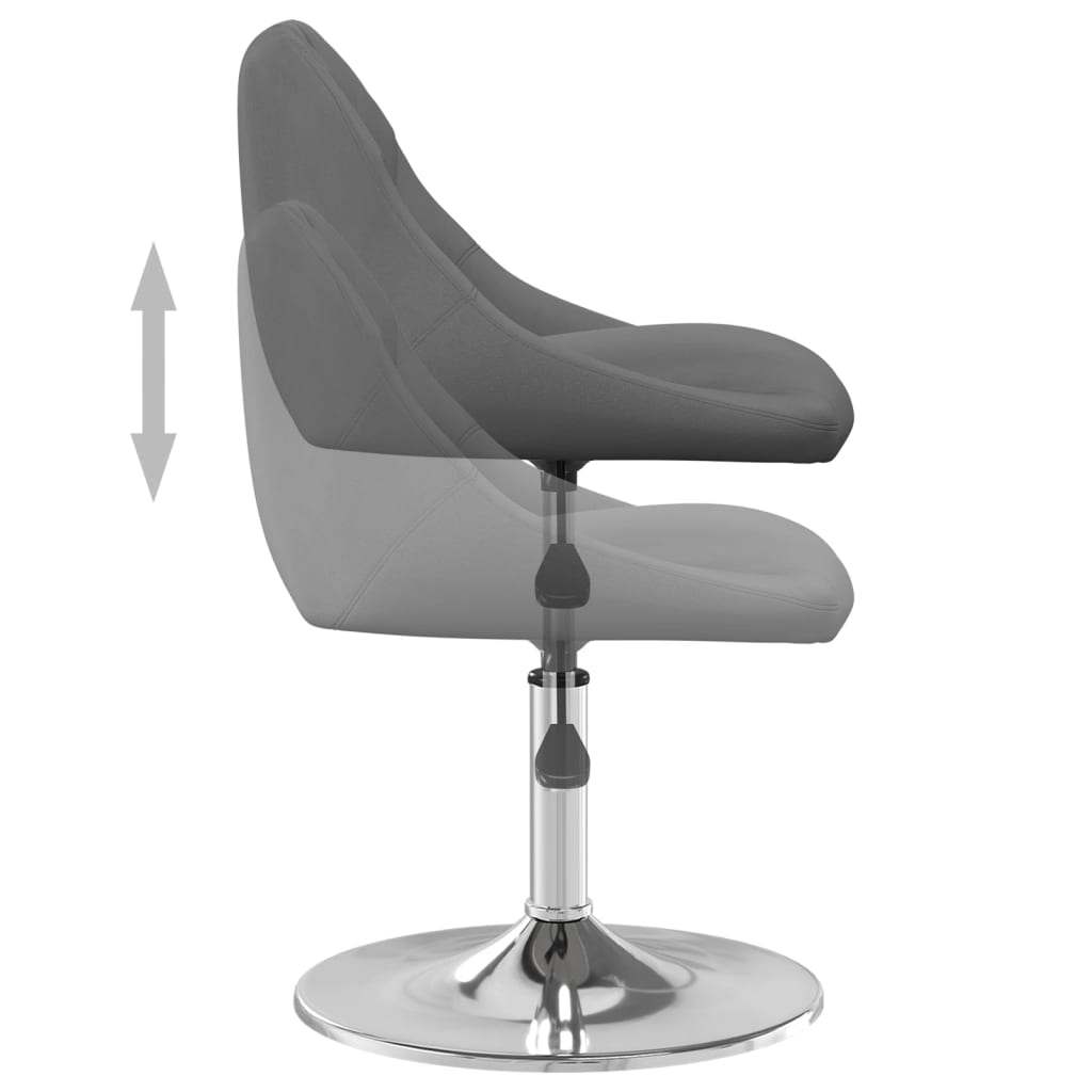 Dining Chairs 2 pcs. Swivel Dark Grey Velvet