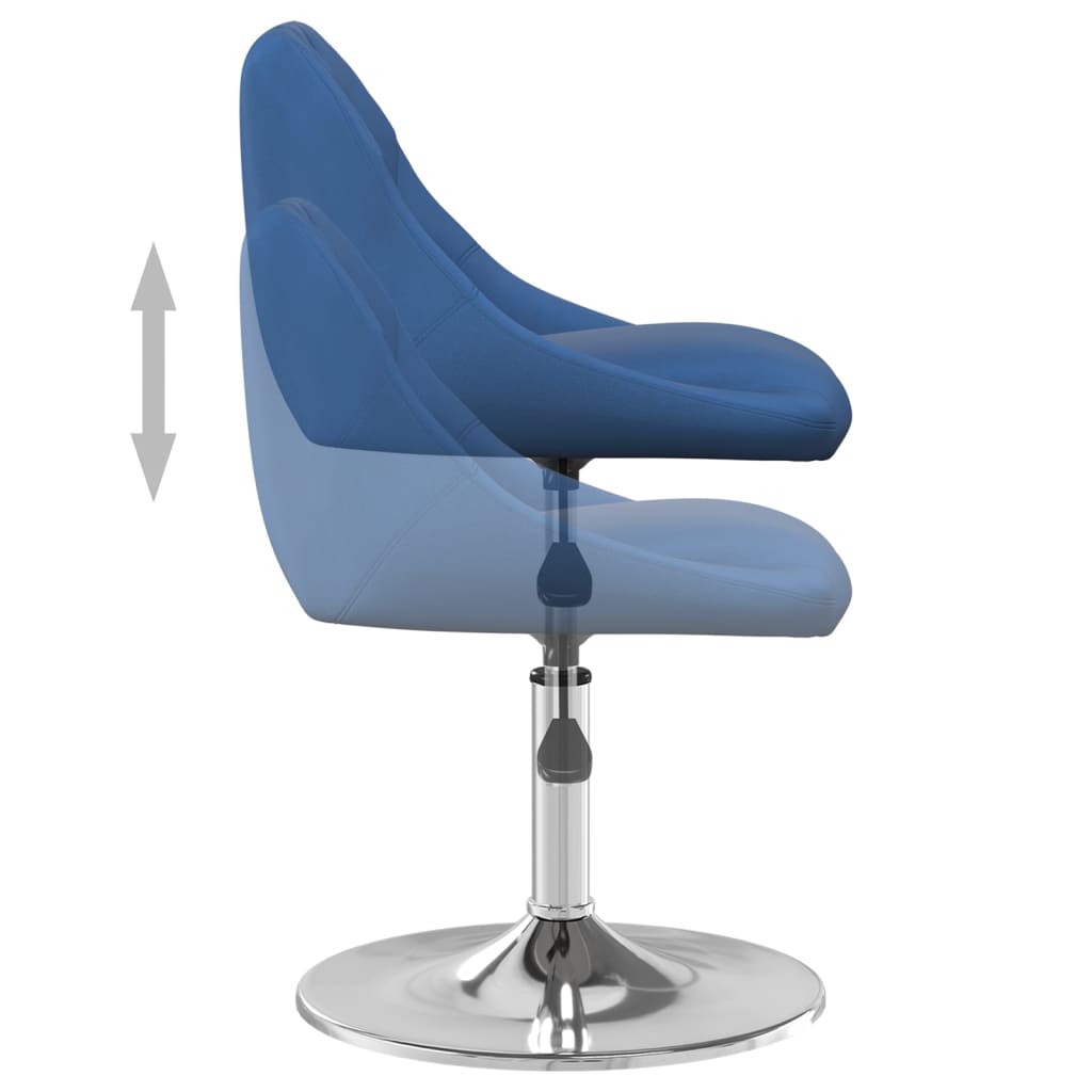 Dining Chairs 2 pcs. Swivel Blue Velvet