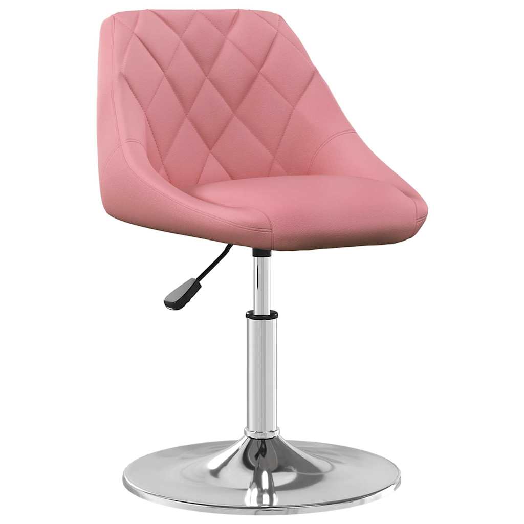 Dining Chairs 2 pcs. Swivel Pink Velvet