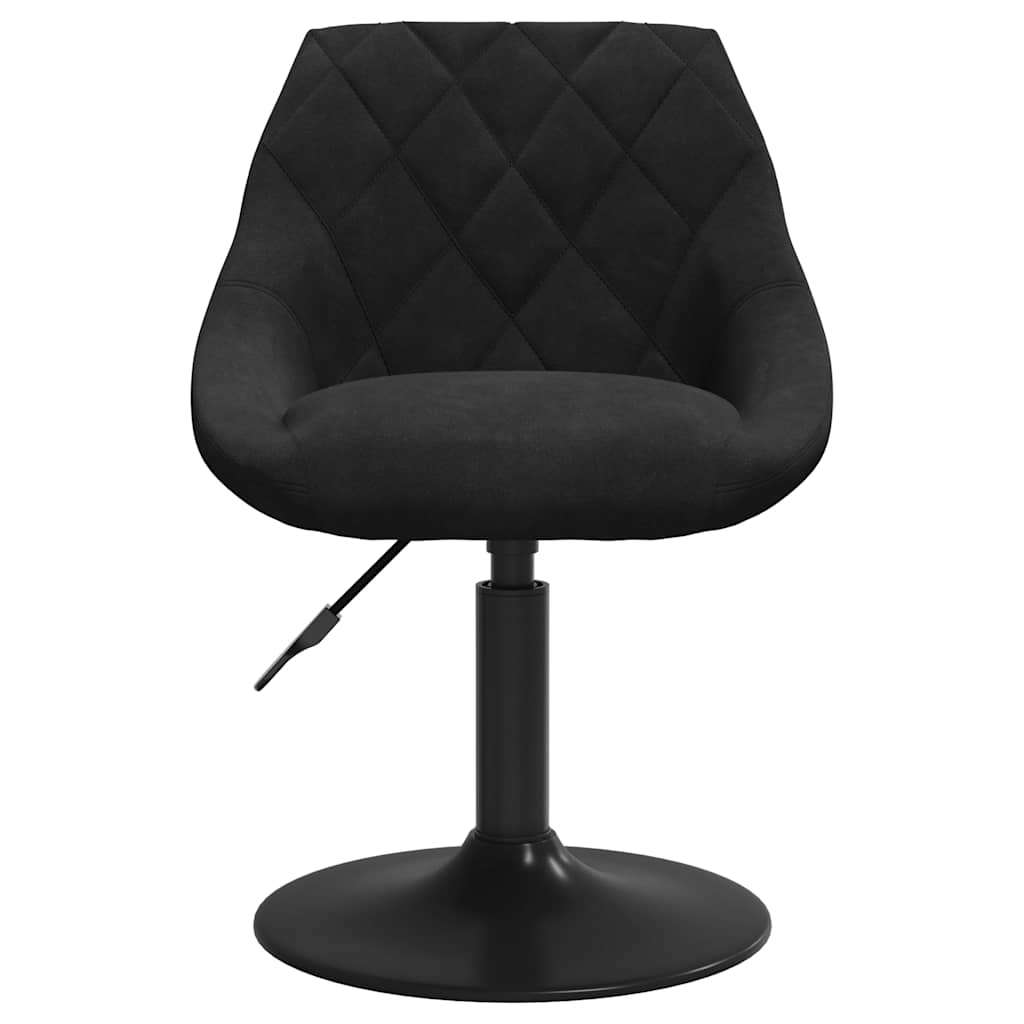 Dining Chairs 2 pcs. Swivel Black Velvet