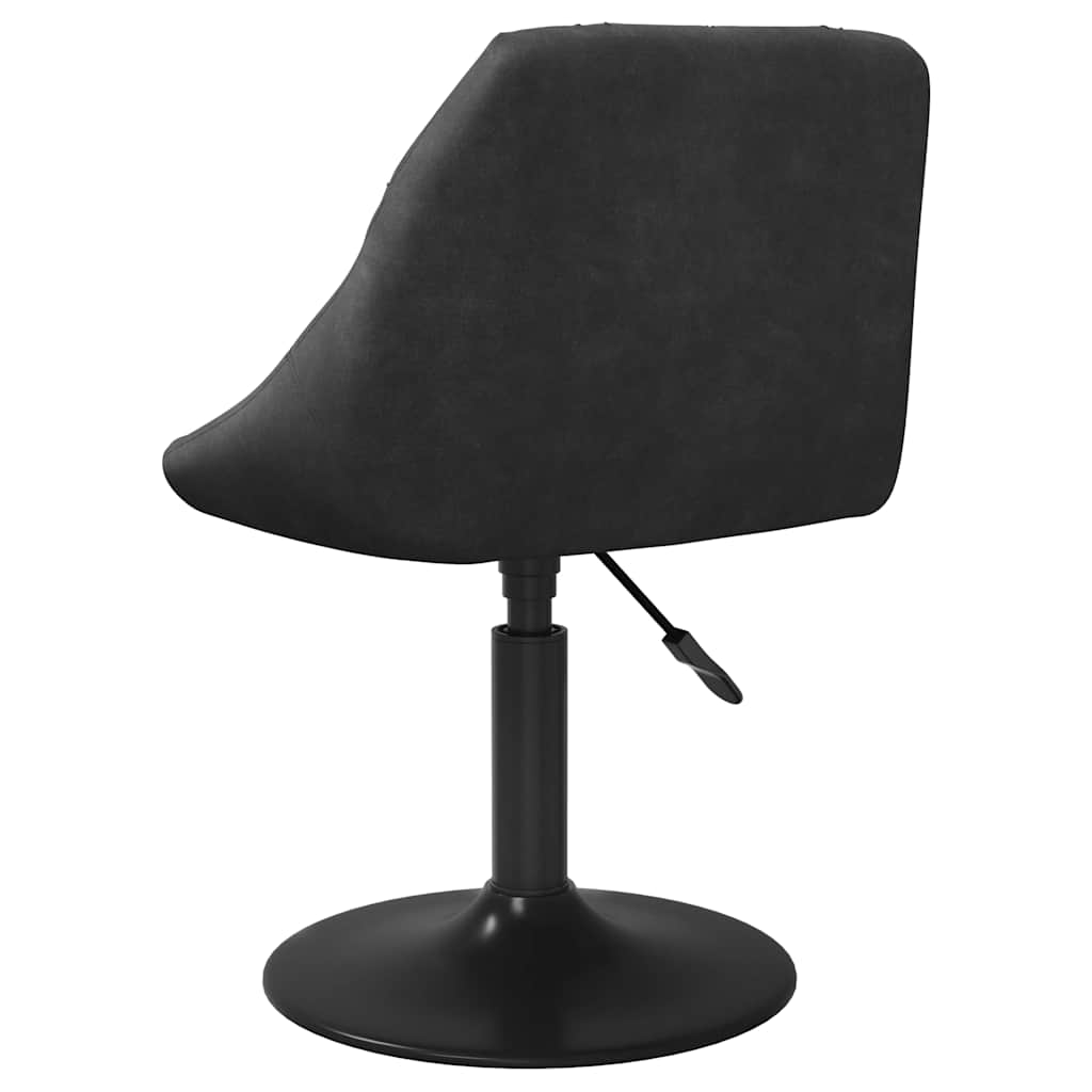 Dining Chairs 2 pcs. Swivel Black Velvet