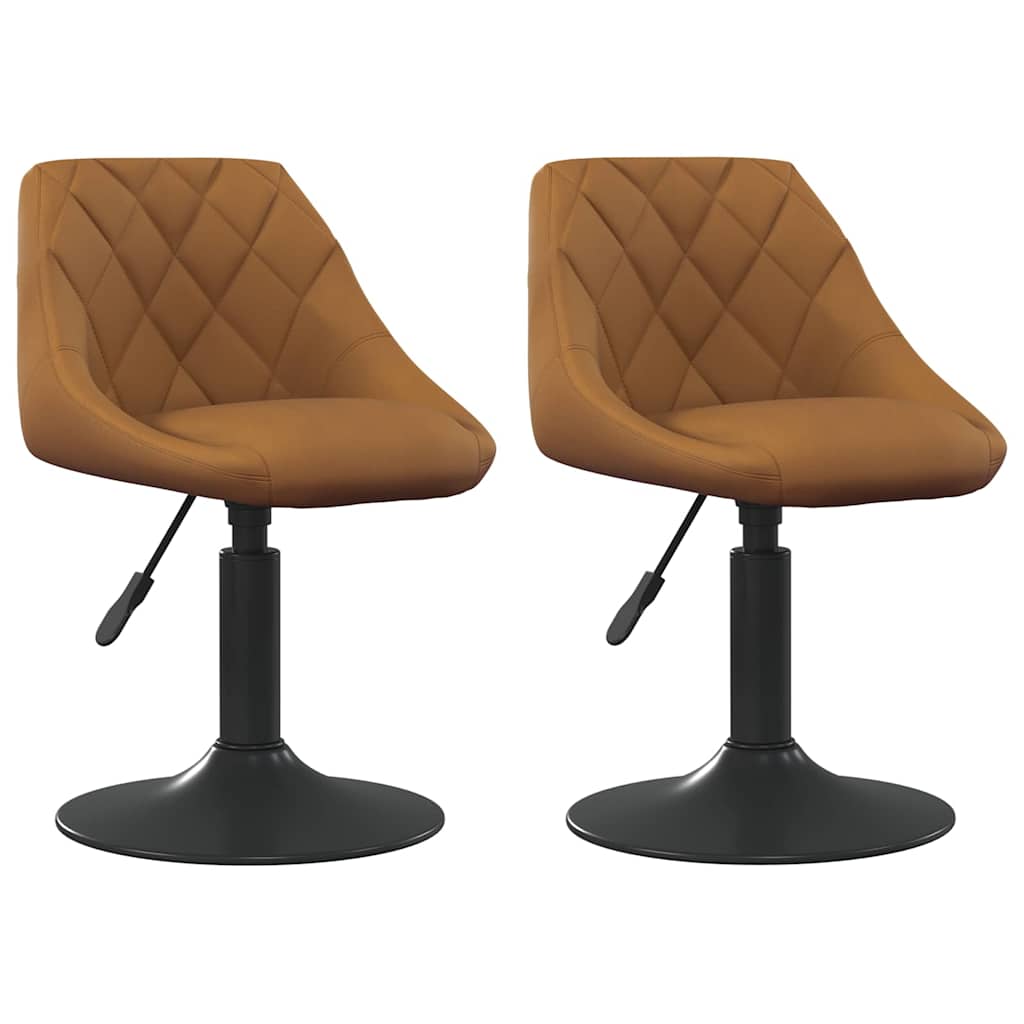 Drehbare Esszimmerstühle 2 pcs Braun 46 x 44 x 77,5 cm